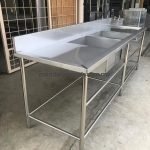 3 Bowl Stainless Steel Sink Table