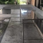 Single Bowl Stainless Steel L Shape Sink Table – Set