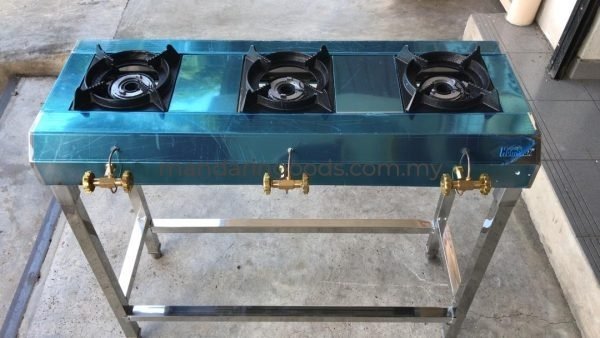 Stainless Steel 3 Burner Stove – New