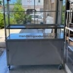 Stainless Steel Hawker Stall with Lights and Wheels 2